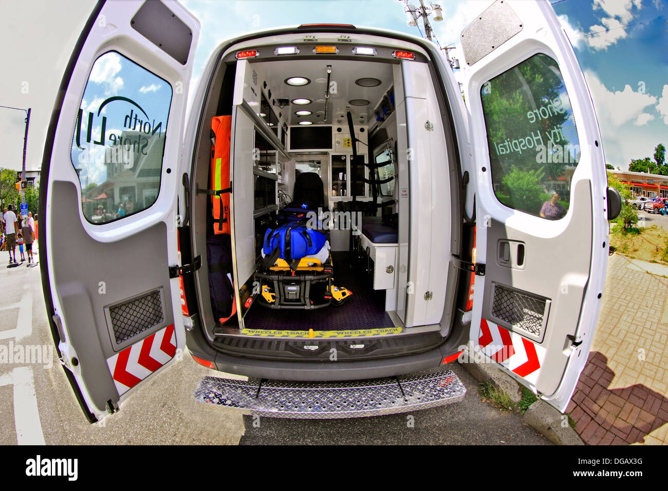 Ambulanza interno Long Island New York Foto Stock