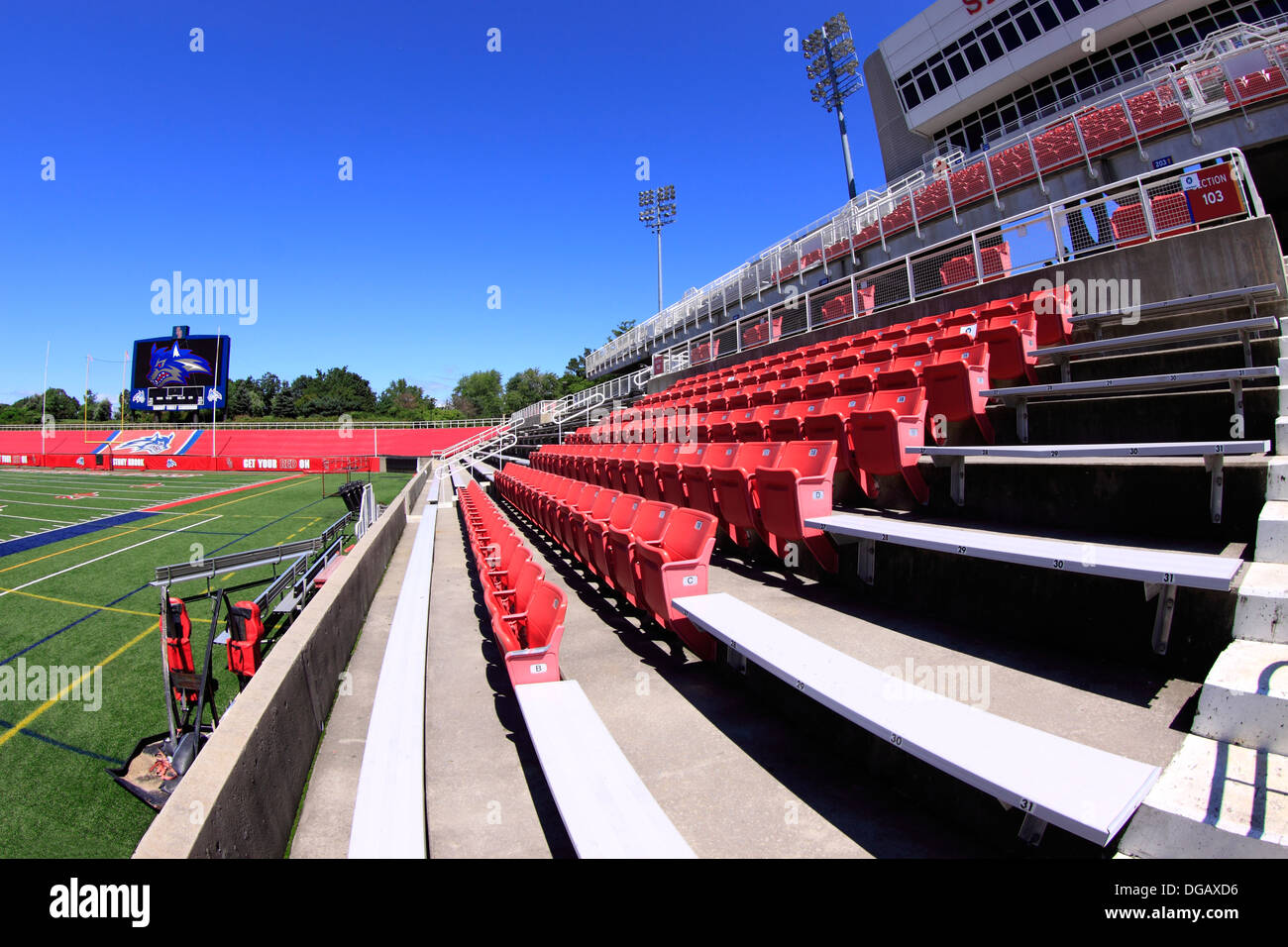 Stadio di Calcio a Stony Brook University di Long Island, New York Foto Stock