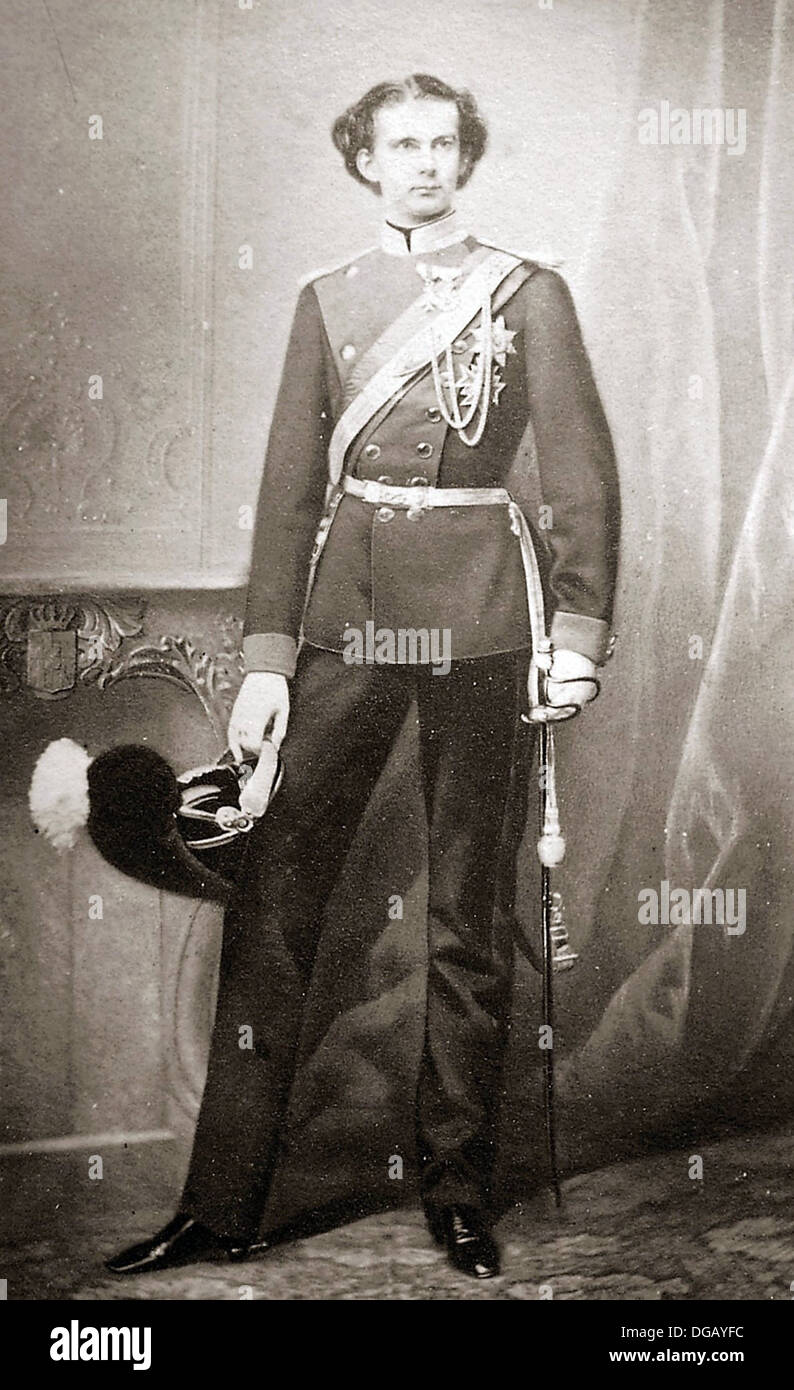 Il re Ludwig II Baviera Foto Stock