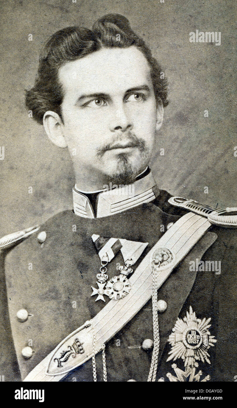 Il re Ludwig II Baviera. Ritratto di Re Ludwig II di Baviera Foto Stock