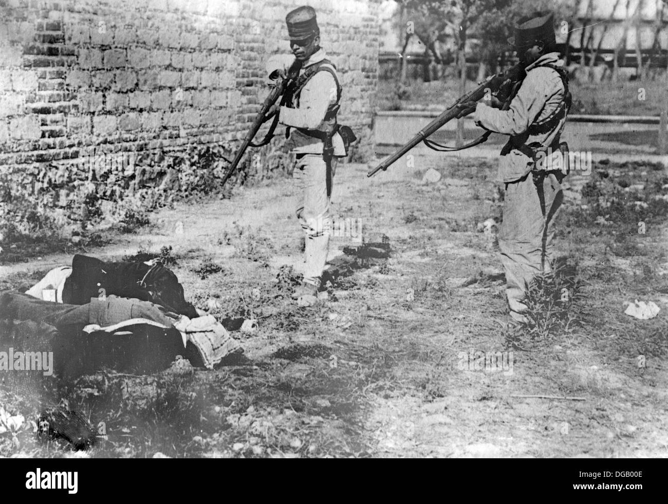 Esecuzione politico, Messico durante la rivoluzione messicana. Foto Stock