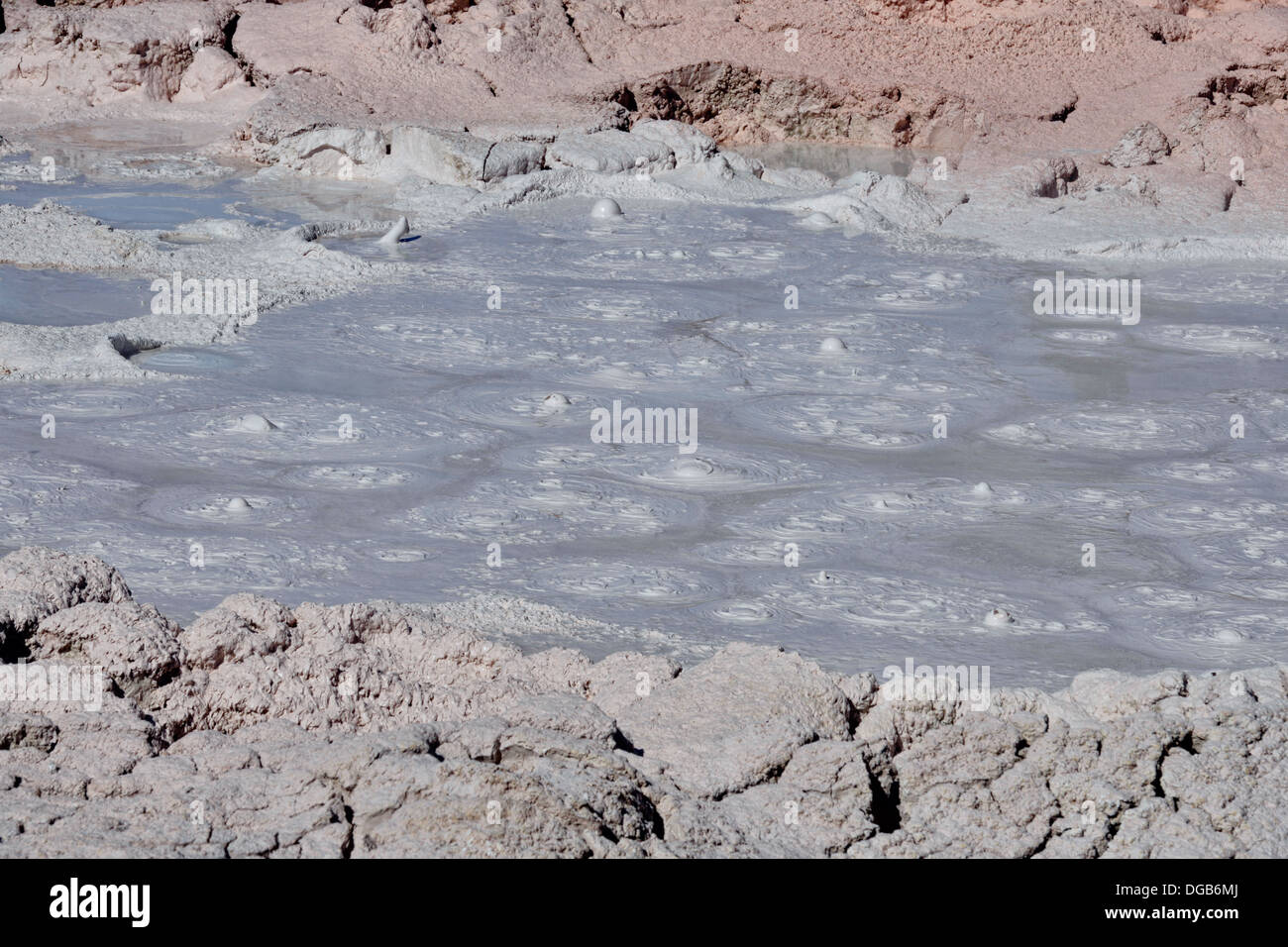 Le pozze di fango presso la Fountain Paint Pots Yellowstone NP Wyoming USA Foto Stock