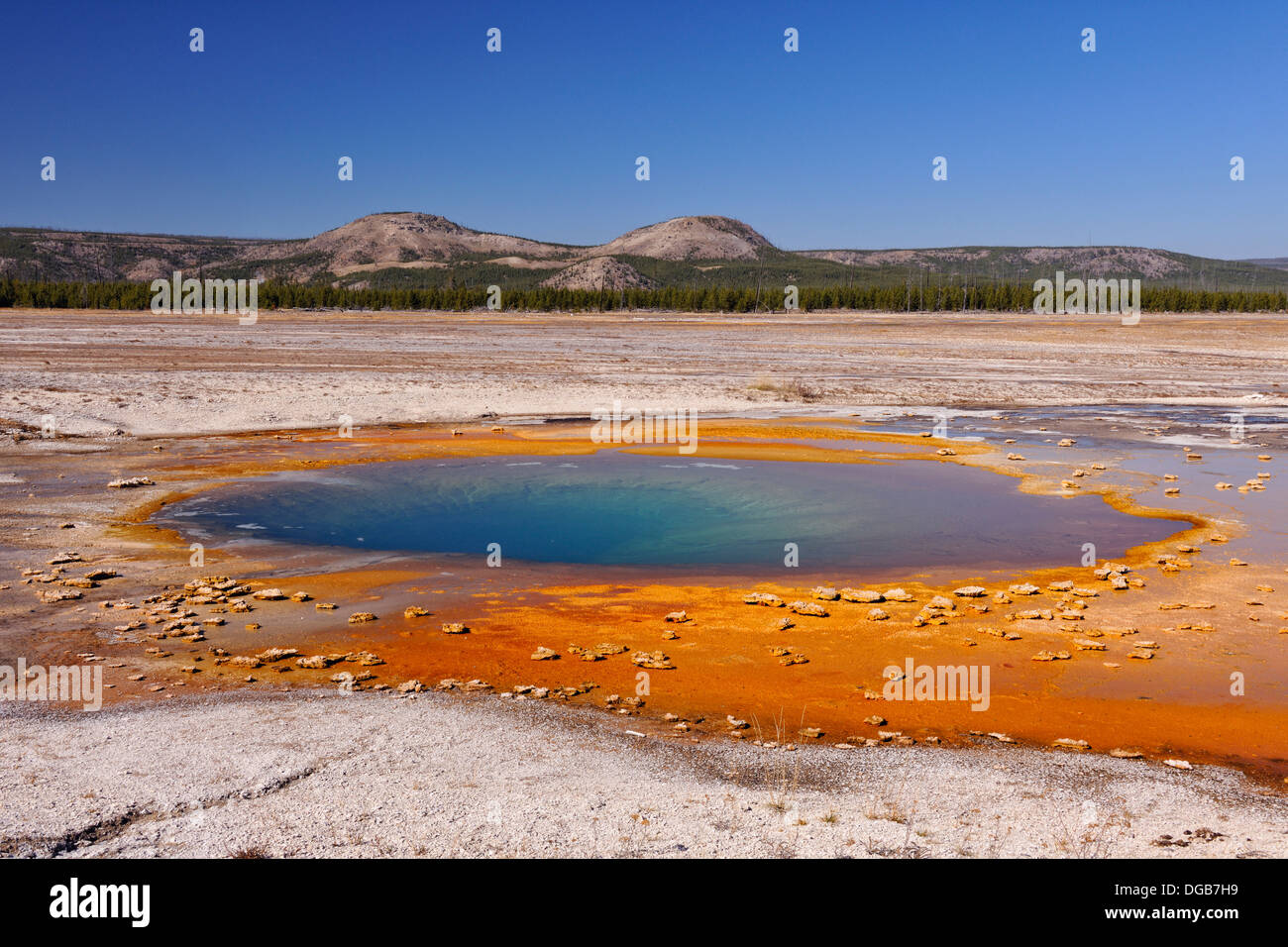 Opal Piscina al Midway Geyser Basin Yellowstone NP Wyoming USA Foto Stock