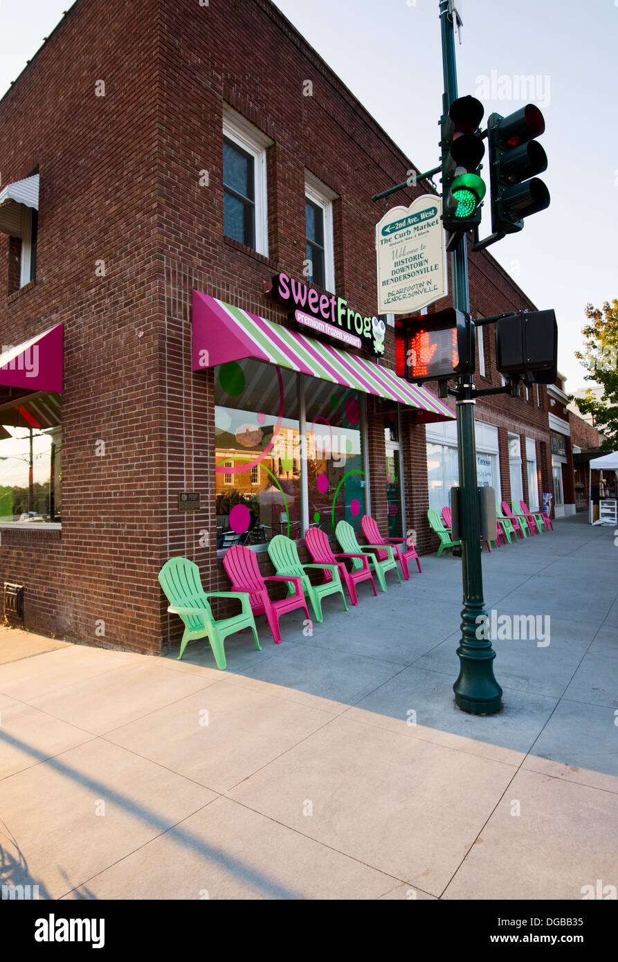 Rana dolce negozio di fronte hendersonville, Carolina del nord Foto Stock