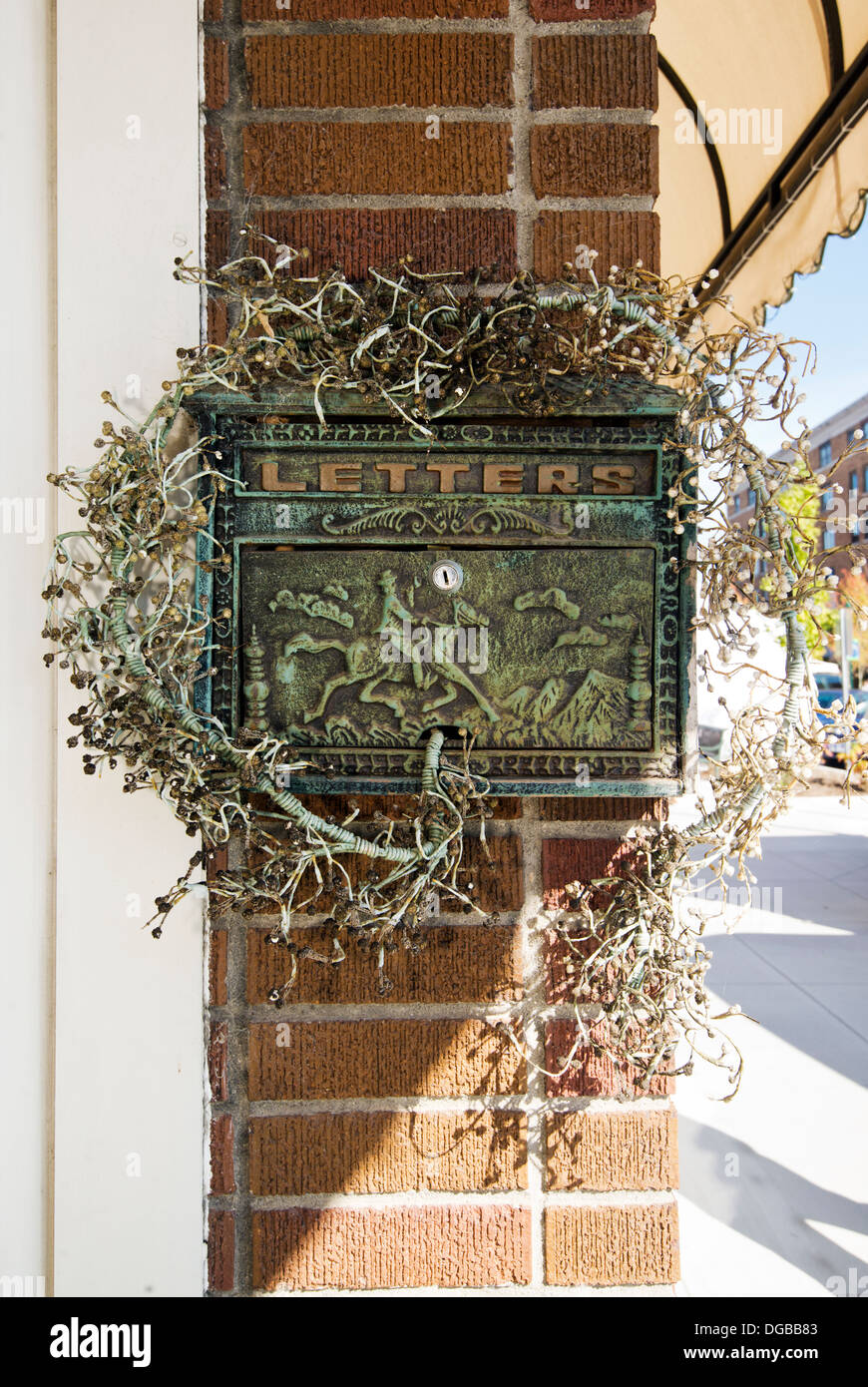 Cassetta postale decorativo in Hendersonville, Carolina del Nord Foto Stock