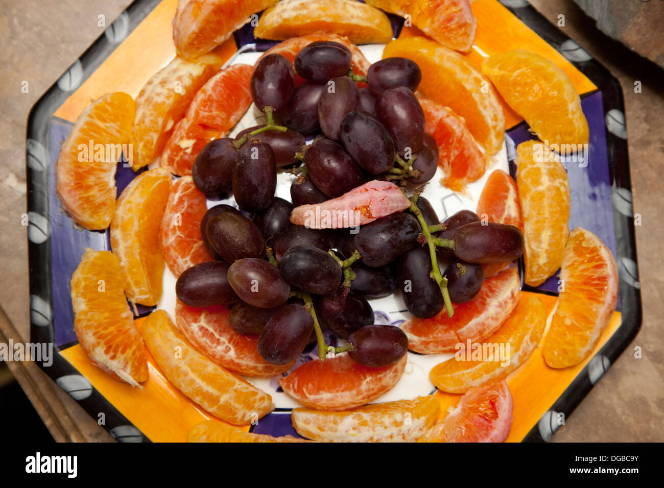 Antipasti uve e sezione arancione antipasto. St Paul Minnesota MN USA Foto Stock