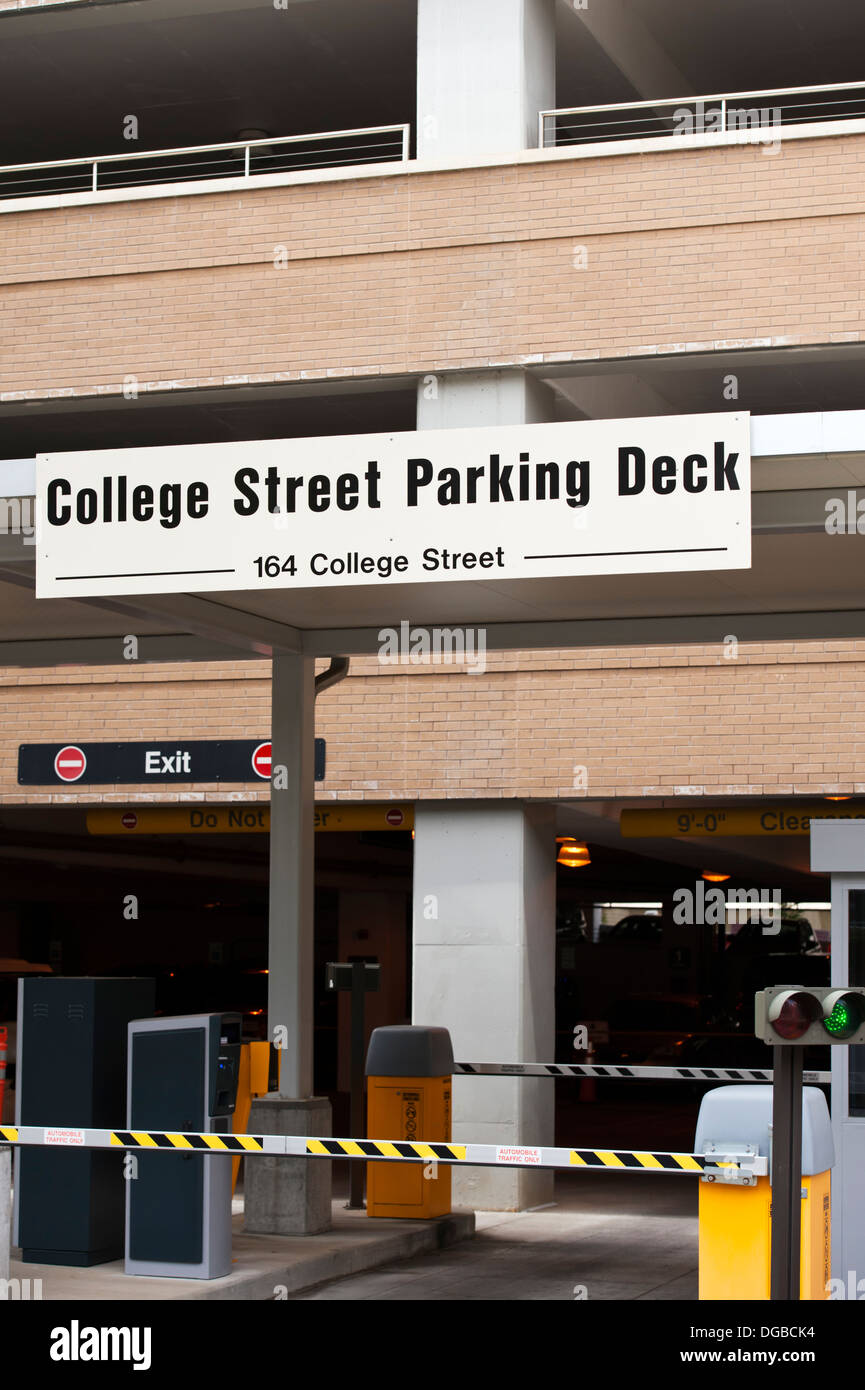 College Street Parcheggio ponte in Asheville Carolina del Nord Foto Stock