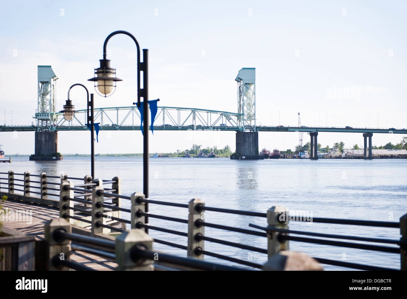 Cape Fear River Bridge, Wilmington, Carolina del Nord Foto Stock