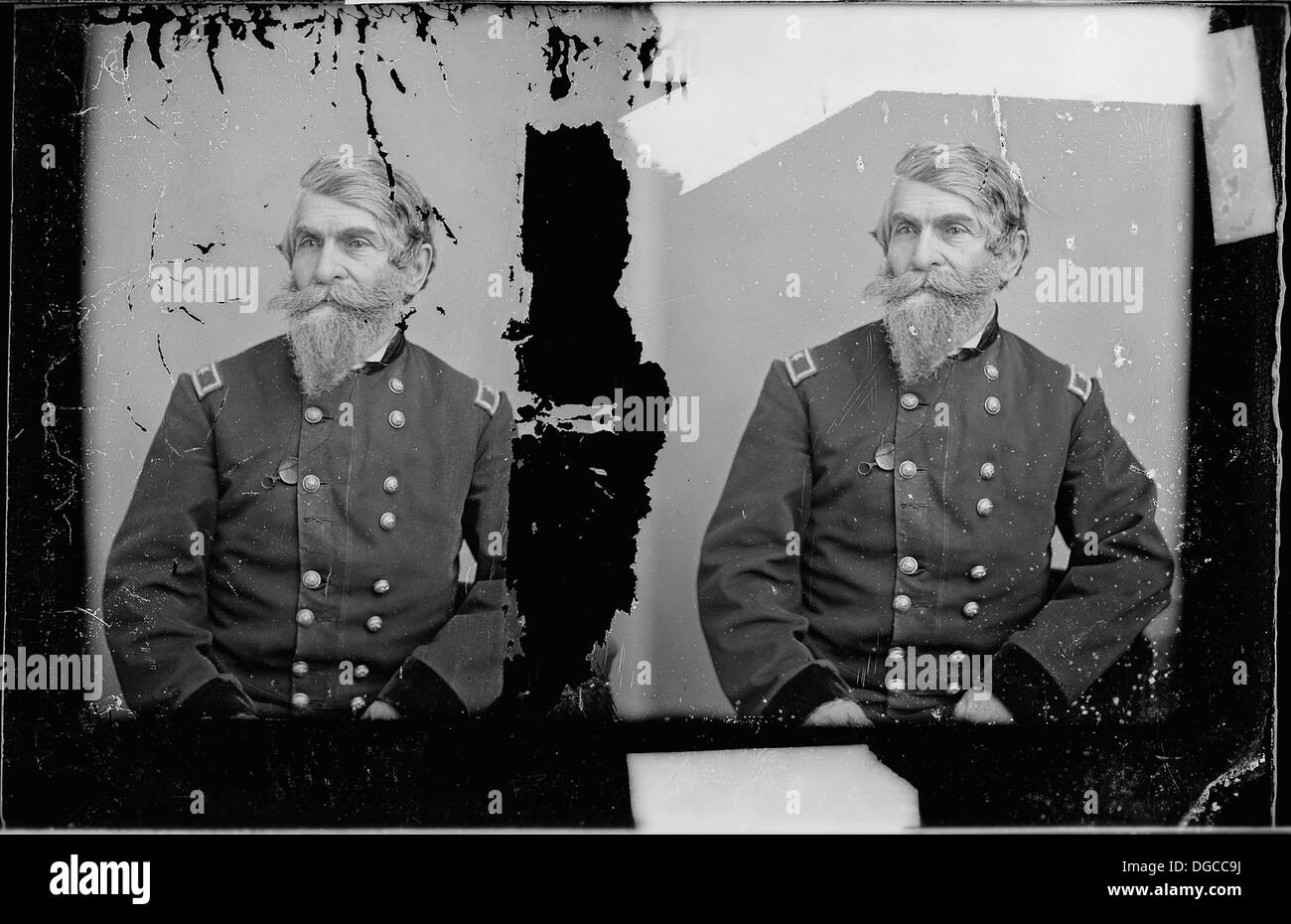 Il generale George S. Greene, una figura notevole nella storia militare americana, riconosciuto per i suoi contributi durante la guerra civile. Foto Stock