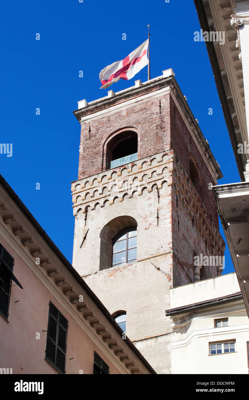 Torre del Popolo nella Città Vecchia genova liguria italia Foto Stock