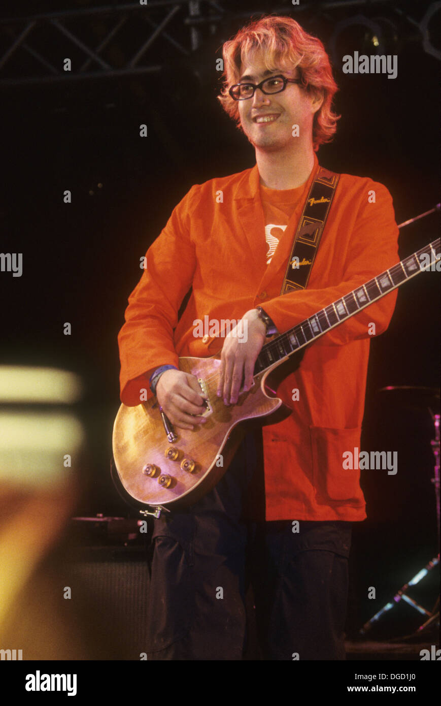 JULIAN LENNON musicista figlio di John Lennon alla 1998 Festival di Glastonbury. Foto Martin Norris Foto Stock