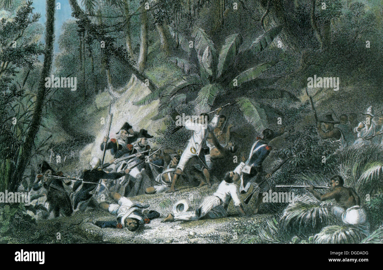 Haitiani rivolta slave 1791 Foto Stock