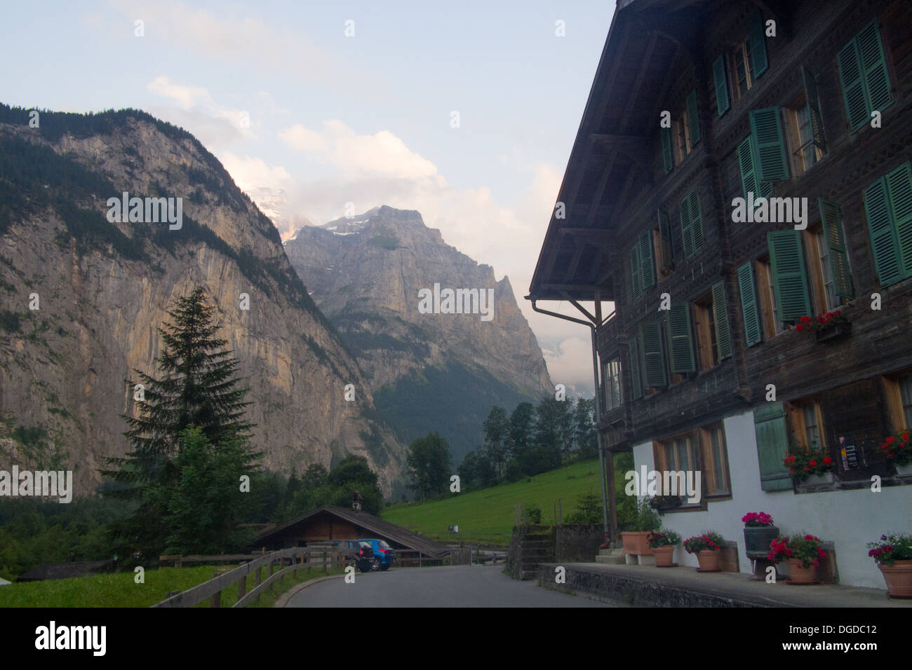 Valle di Lauterbrunnen, Oberland bernese, Svizzera Foto Stock
