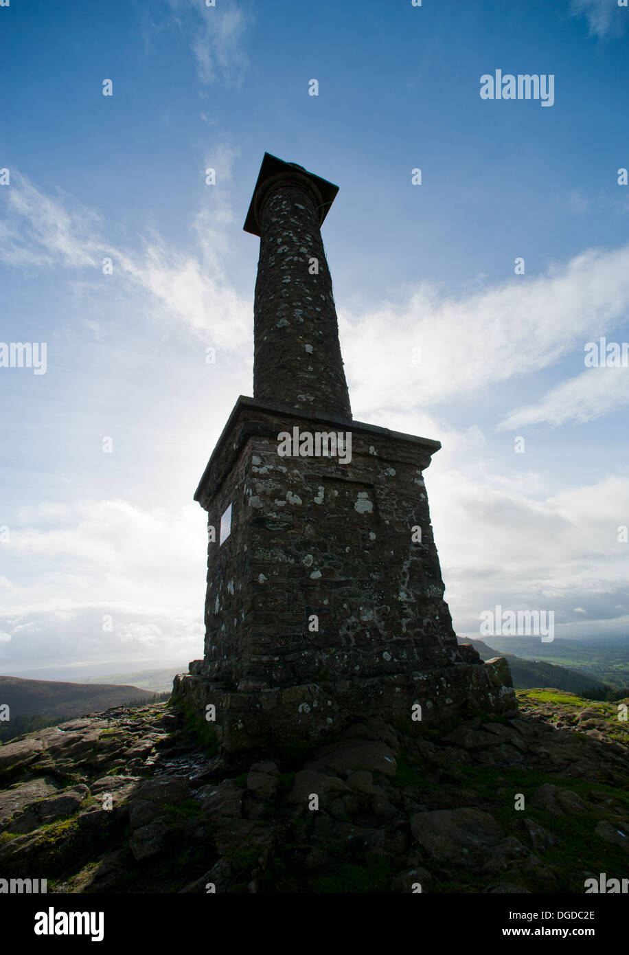 Rodney's pilastro, Breidden colline, sul confine Shropshire-Powys, REGNO UNITO Foto Stock