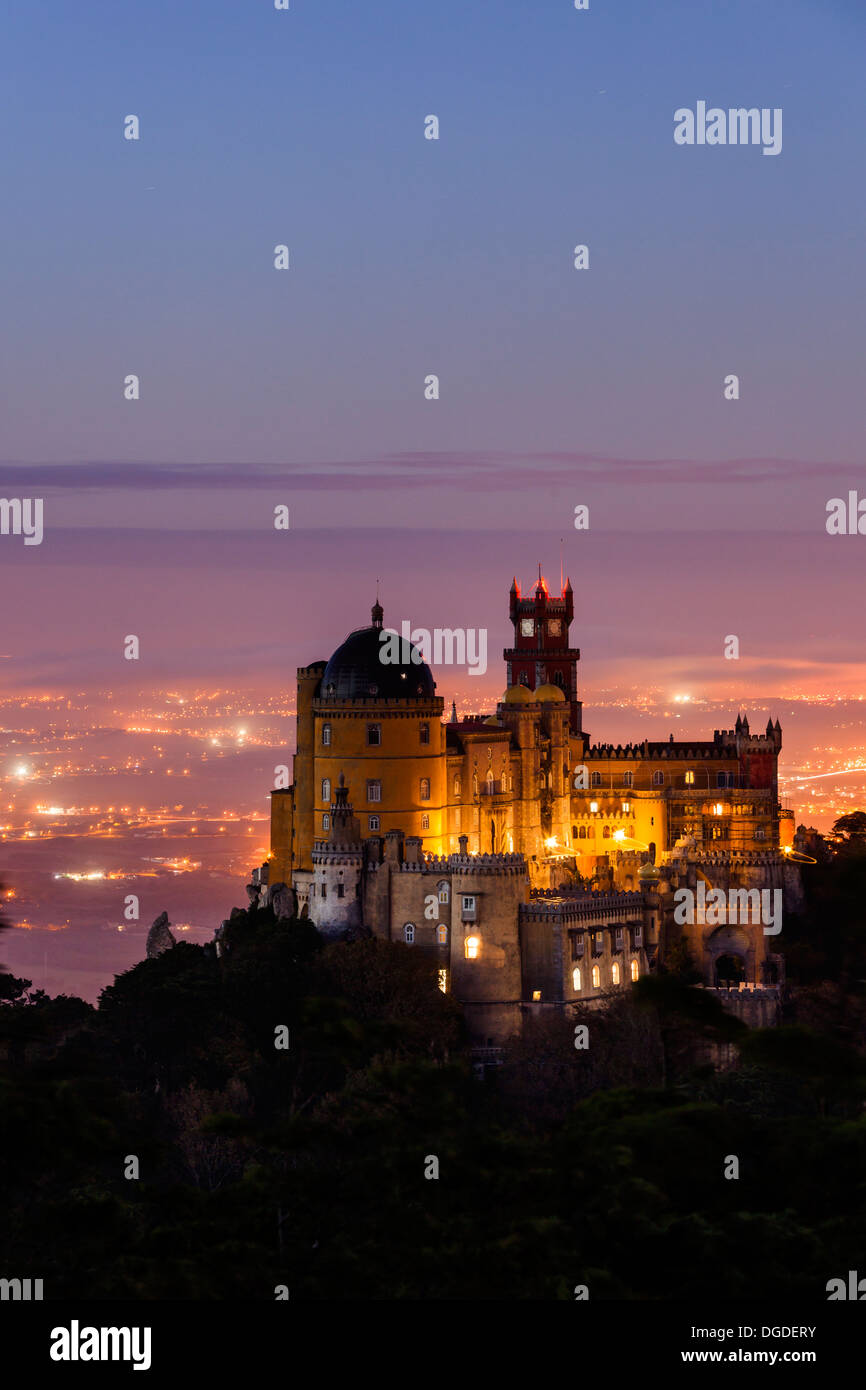 La pena il Palazzo Nazionale, Sintra Portogallo, Europa Foto Stock