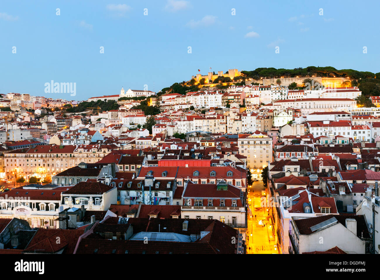 Castello S. Jorge, Lisbona, Portogallo, Europa Foto Stock
