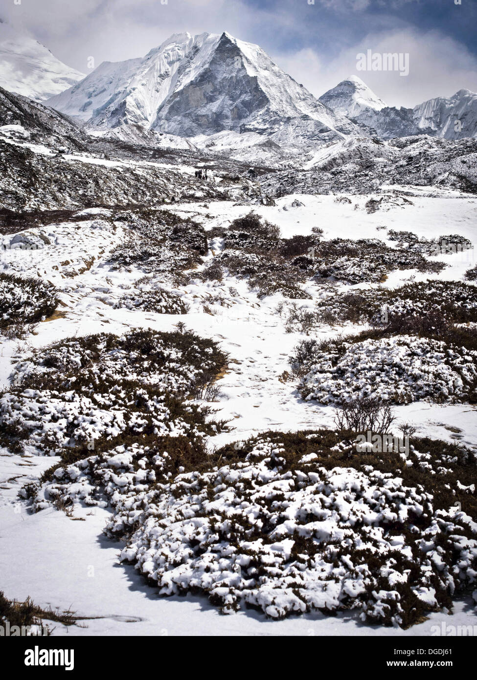 Imja Tse aka Island Peak, Everest Regione, Nepal. Foto Stock