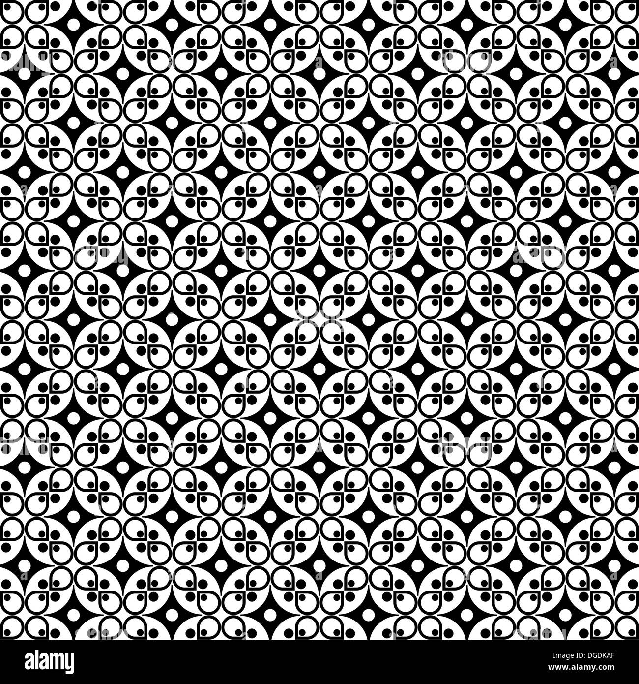 Seamless pattern a punti e floreale Foto Stock