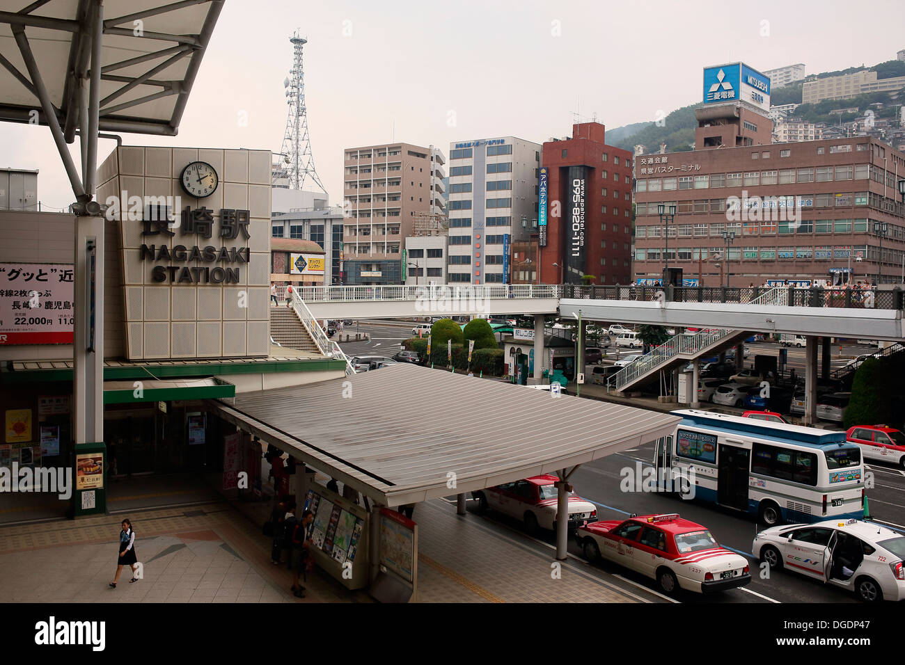 Alla stazione di Nagasaki Foto Stock