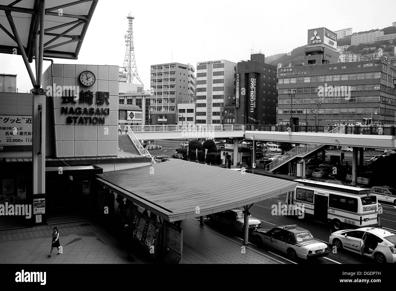 Alla stazione di Nagasaki Foto Stock