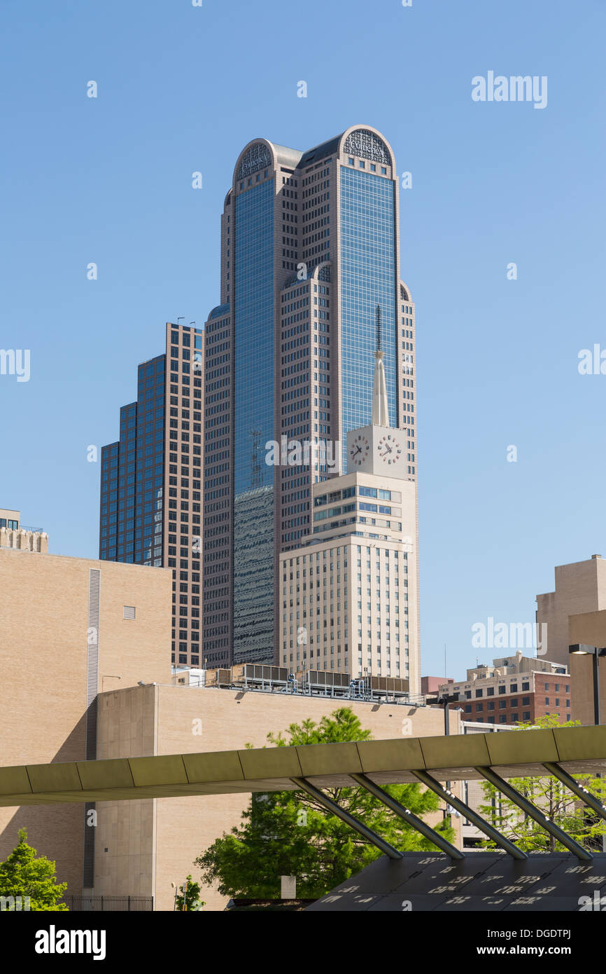 Merc edificio Dallas Police Memorial downtown Dallas Texas USA Foto Stock