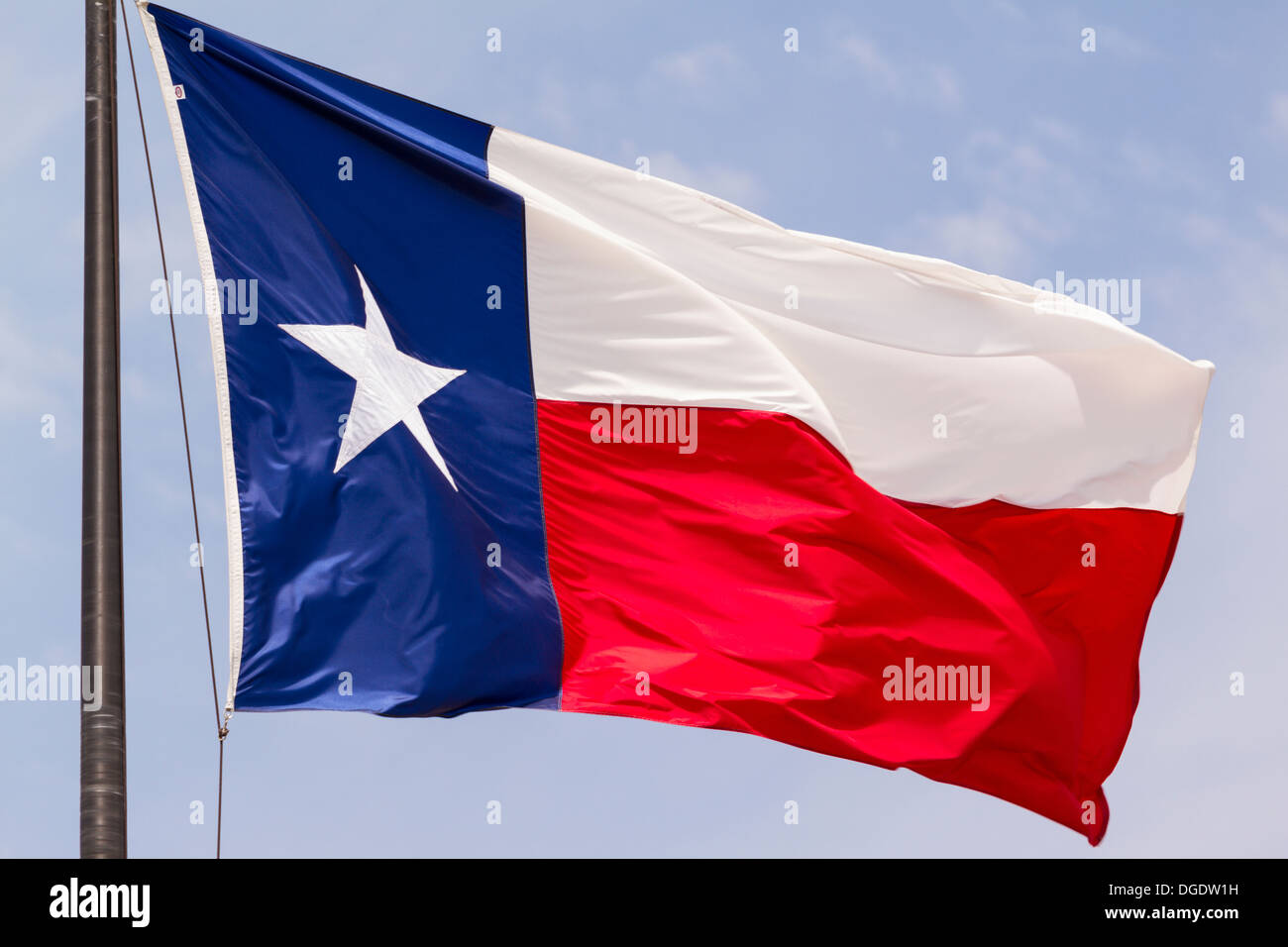 Bandiera del Texas al vento Foto Stock