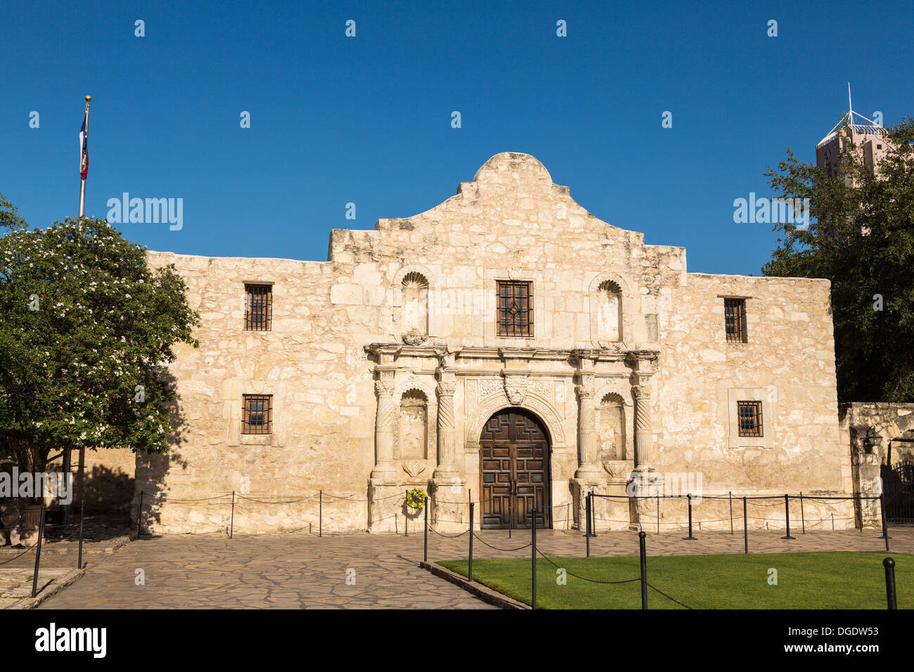 La Alamo in una giornata di sole San Antonio Texas USA Foto Stock