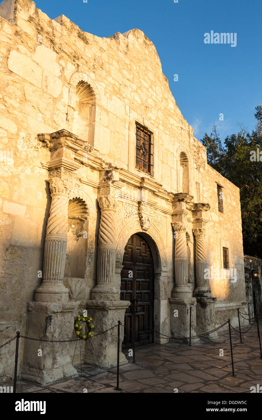 La Alamo in una giornata di sole San Antonio Texas USA Foto Stock
