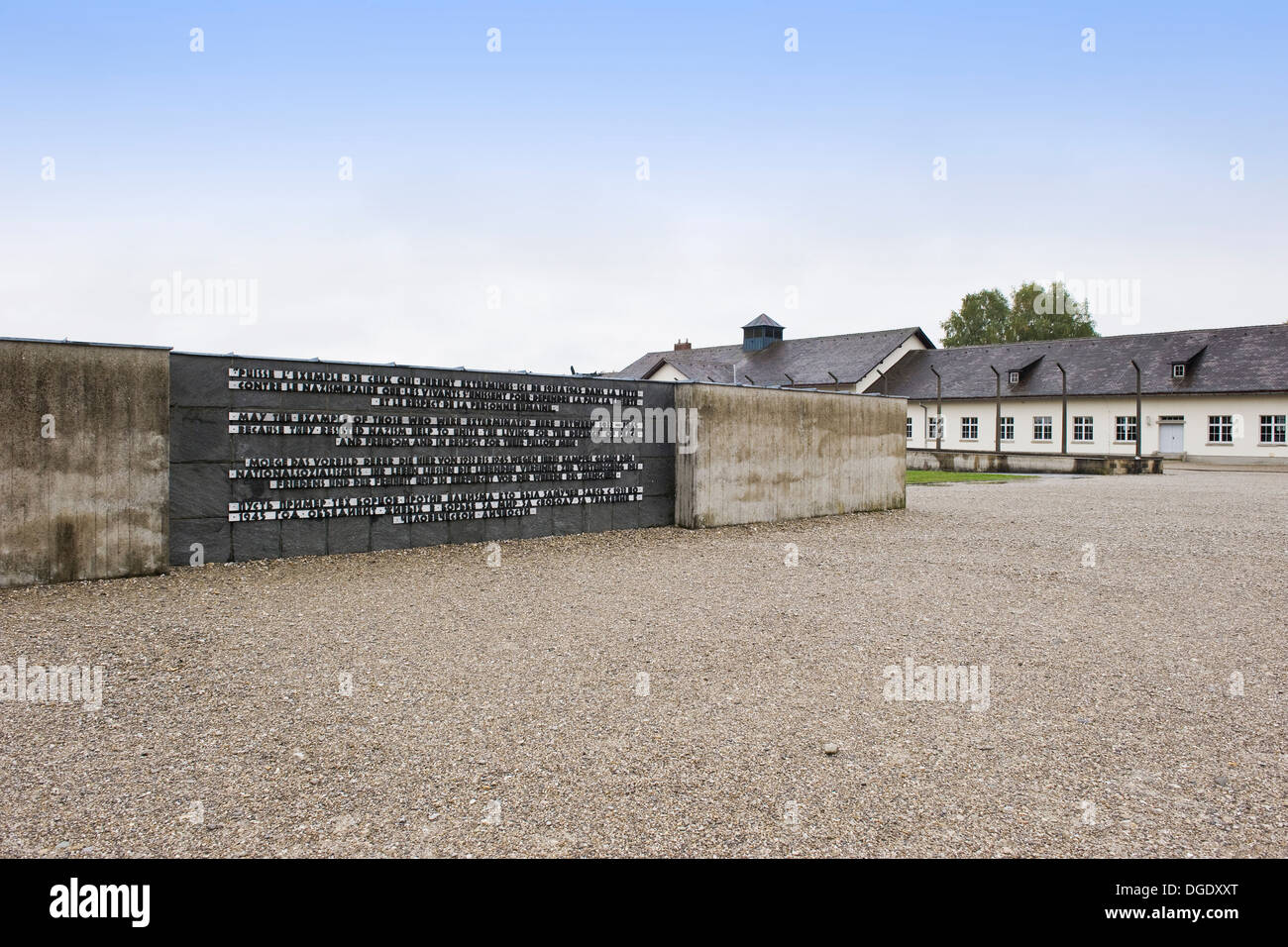 In Germania, in Baviera, Dachau Kz-Gedenkstaette Memorial Centre Foto Stock