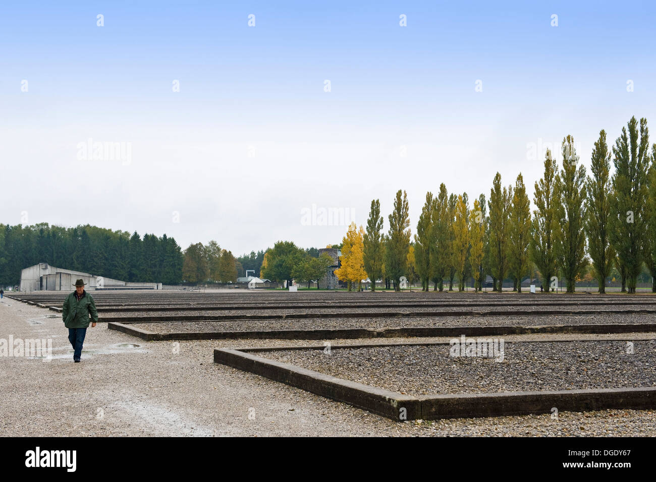 In Germania, in Baviera, Dachau Kz-Gedenkstaette Memorial Centre Foto Stock