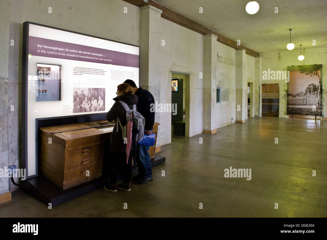 In Germania, in Baviera, Dachau Kz-Gedenkstaette Memorial Centre, il museo Foto Stock