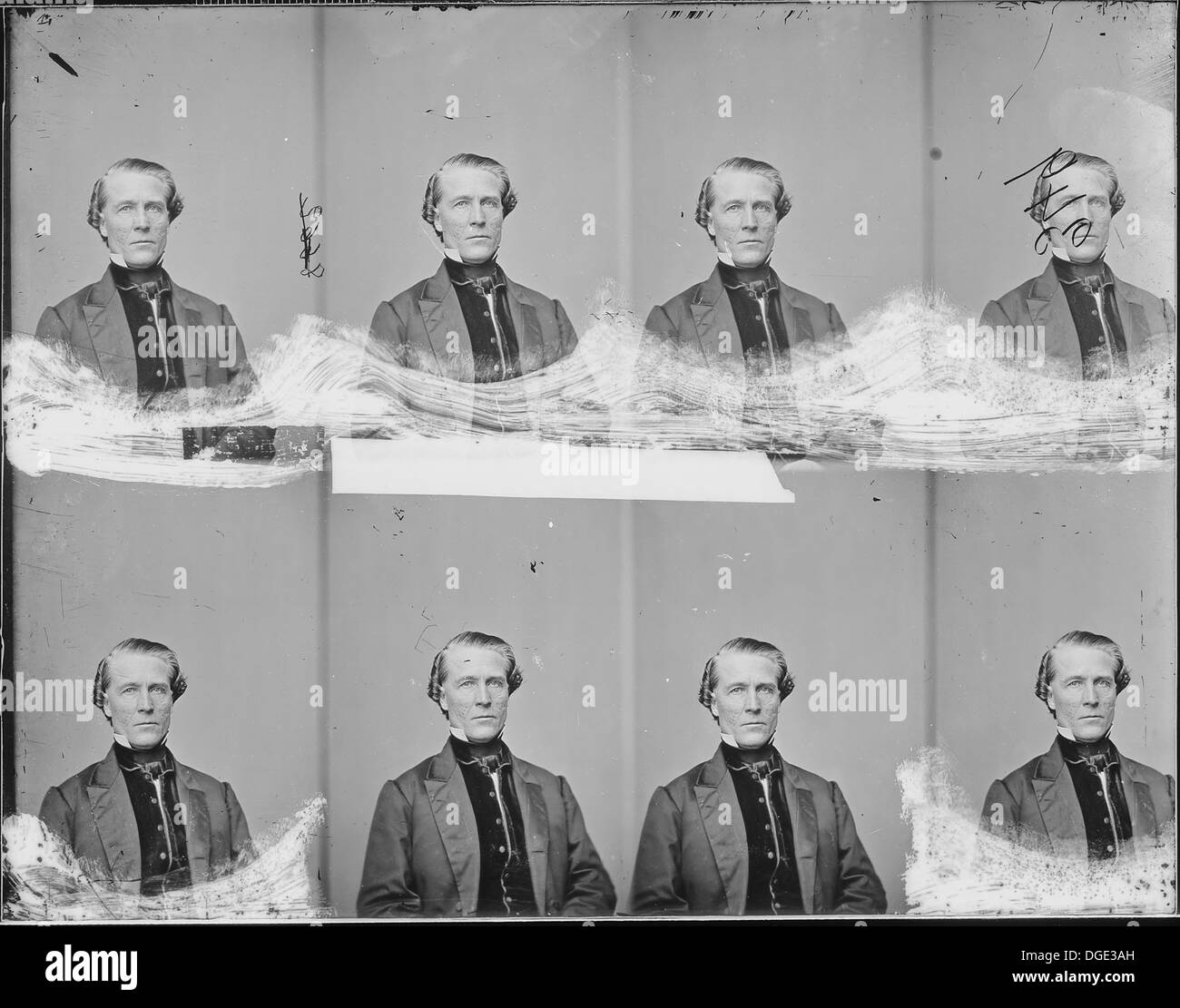 Un ritratto paesaggistico di Honorable Hiram Price, un'influente figura politica dell'Iowa. Price è stato membro del Congresso degli Stati Uniti e ha ricoperto posizioni significative, tra cui il Commissario per gli affari indiani. I suoi contributi giocarono un ruolo nello sviluppo dell'Iowa e della politica degli Stati Uniti durante la fine del XIX secolo. Foto Stock