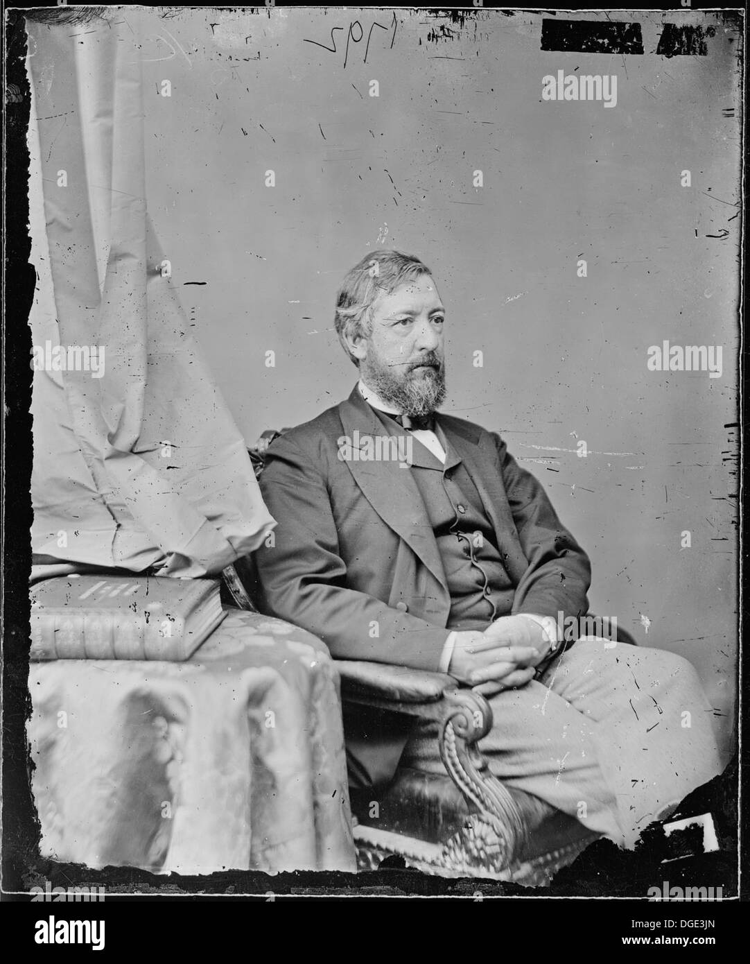 Ritratto di James G. Blaine, un importante politico del Maine ed ex Segretario di Stato degli Stati Uniti, noto per la sua influenza nella politica americana della fine del XIX secolo. Foto Stock