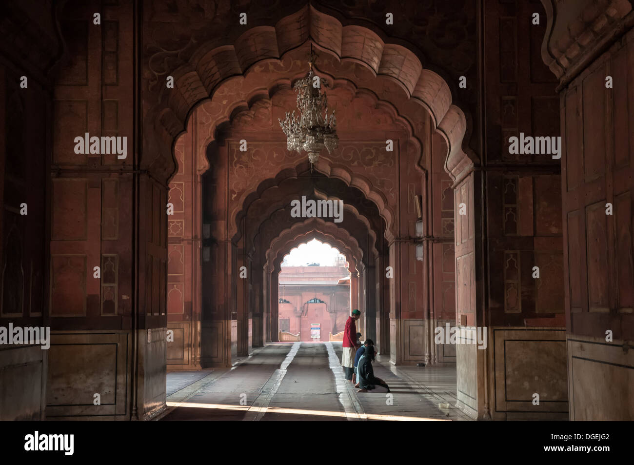 Jama Masjid moschea nella vecchia Dehli, India Foto Stock