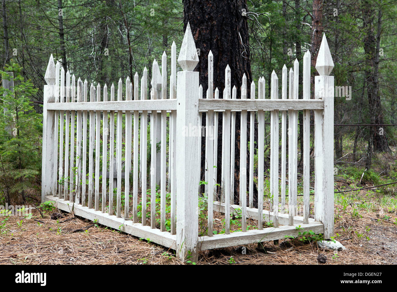 Tombe sconosciuto in un vecchio cimitero Foto Stock