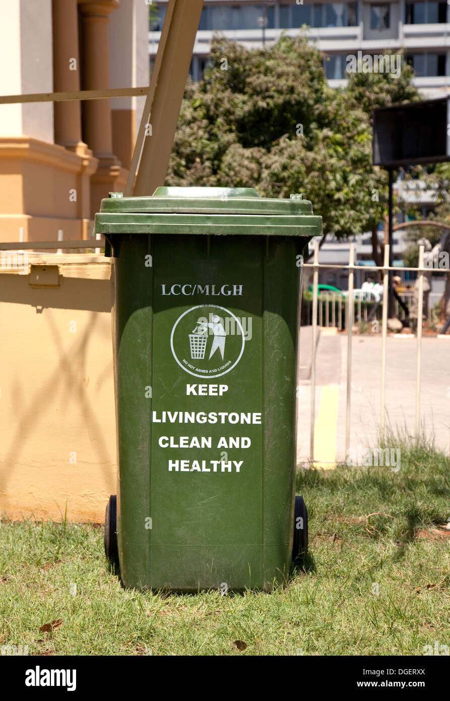 Green spazzatura, Livingstone town, Zambia, Africa Foto Stock