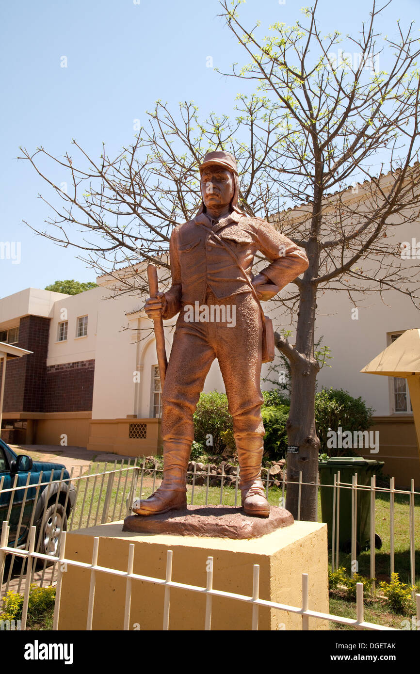 Statua commemorativa di explorer David Livingstone presso il Museo Livingstone Livingstone town, Zambia Africa Foto Stock