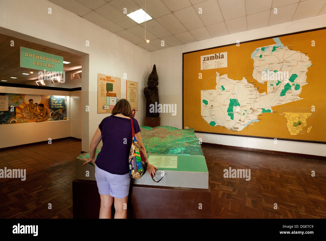 Interno, Museo Livingstone Livingstone town, Zambia Africa Foto Stock