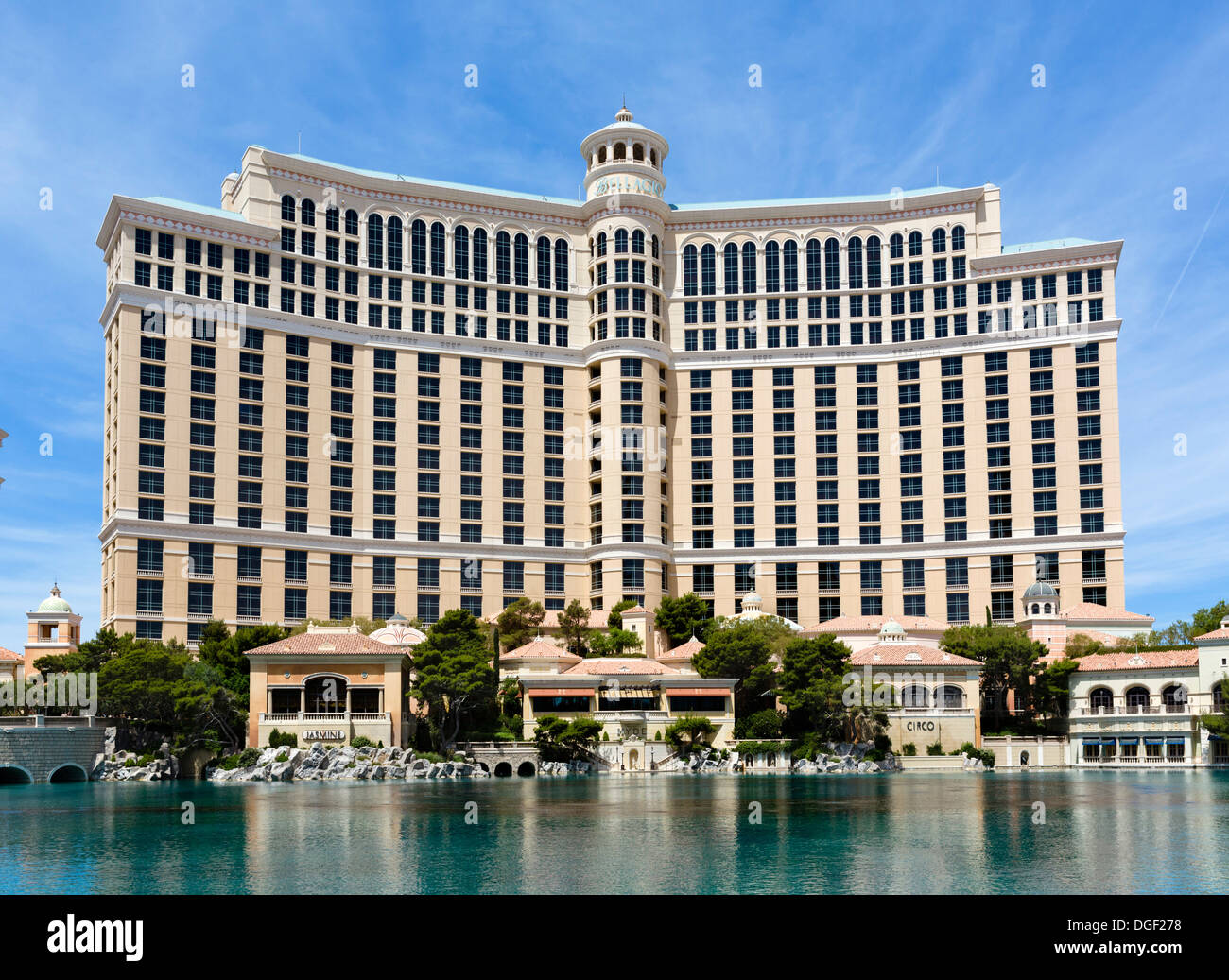 Bellagio Las Vegas hotel e casino, Las Vegas Boulevard South (striscia), Las Vegas, Nevada, STATI UNITI D'AMERICA Foto Stock