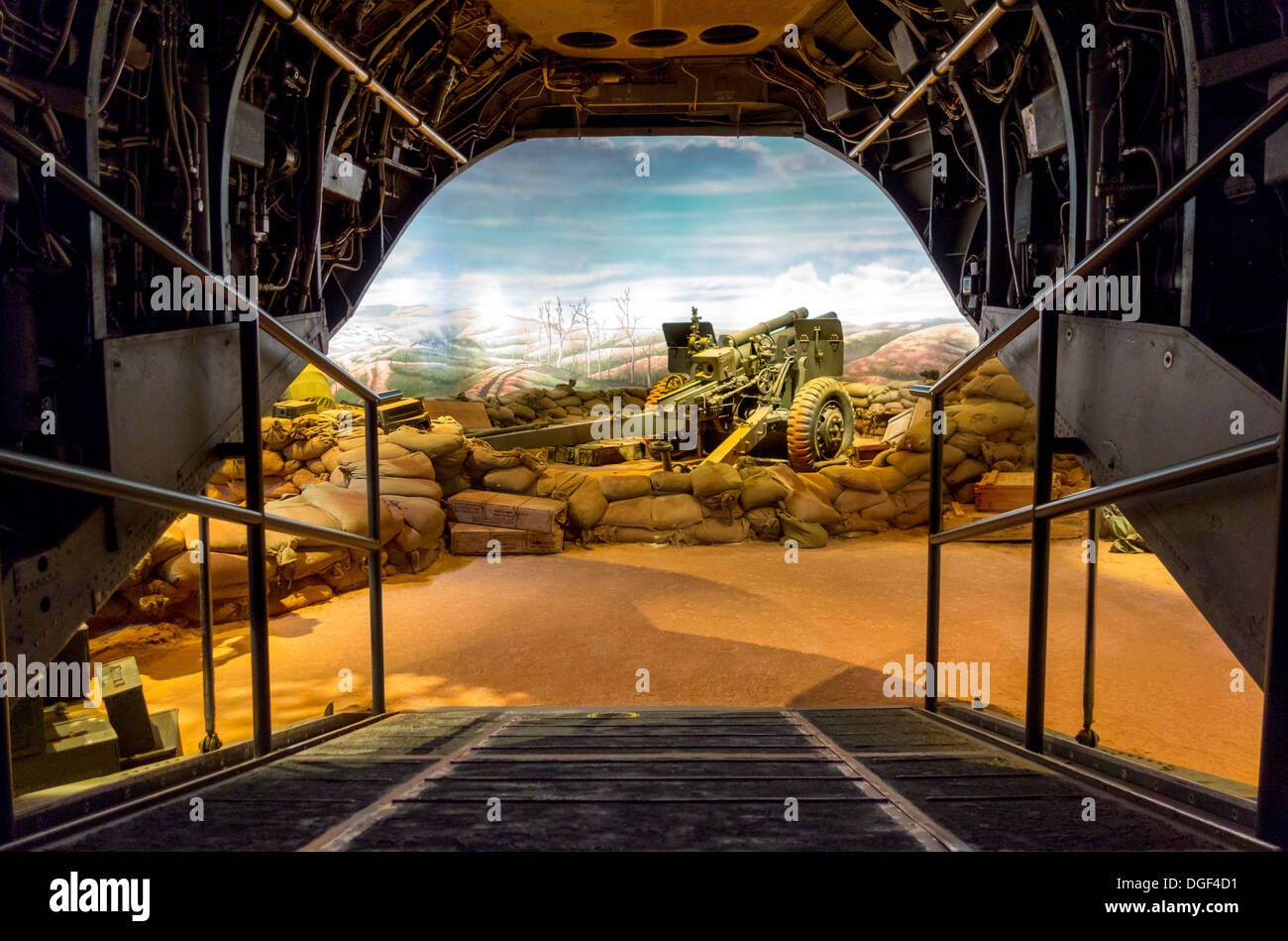 Il Museo Nazionale del Marine Corps. Coinvolgente il Vietnam Khe Sanh Collina 881 South gallery presentano display. Quantico, VA, Stati Uniti d'America. Foto Stock