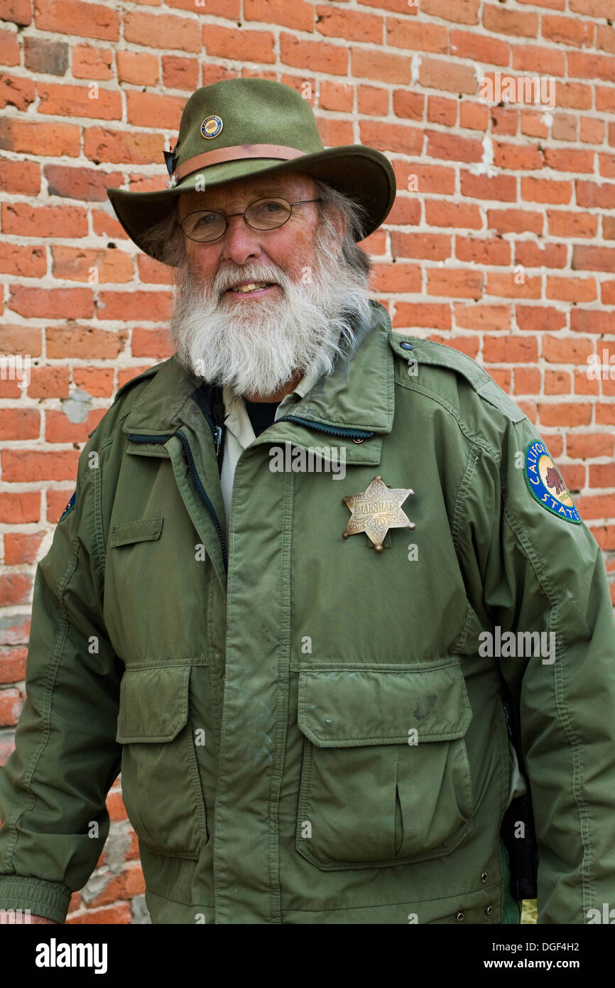 Barbuto Ranger del Parco, Bodie State Historic Park, Mono County, California Foto Stock