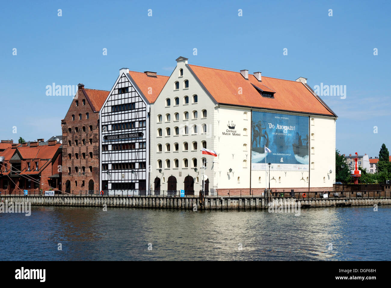 Museo marittimo sulla Granary Island presso la Motlawa a Danzica - Centralne Muzeum Morskie. Foto Stock