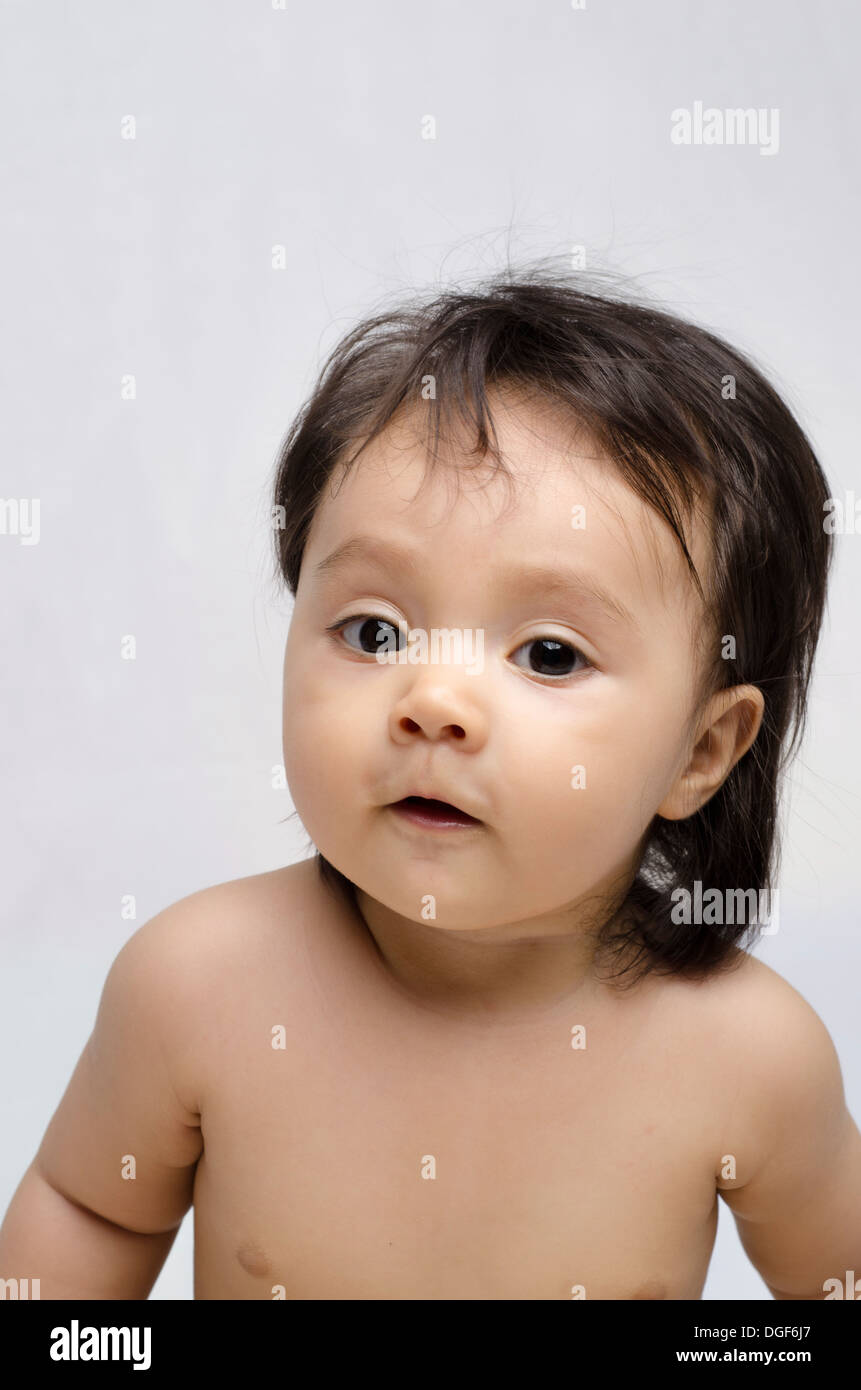 Il bambino di sei mesi di età Foto Stock