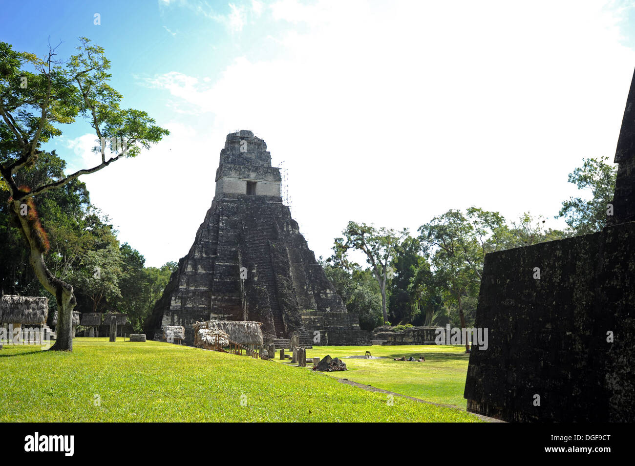 Tikal tempio che io in Guatemala. Foto Stock