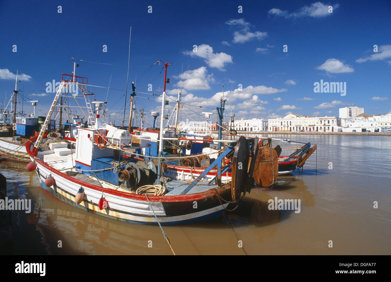 Porto di pesca, Ayamonte. La provincia di Huelva, Andalusia, Spagna Foto  stock - Alamy