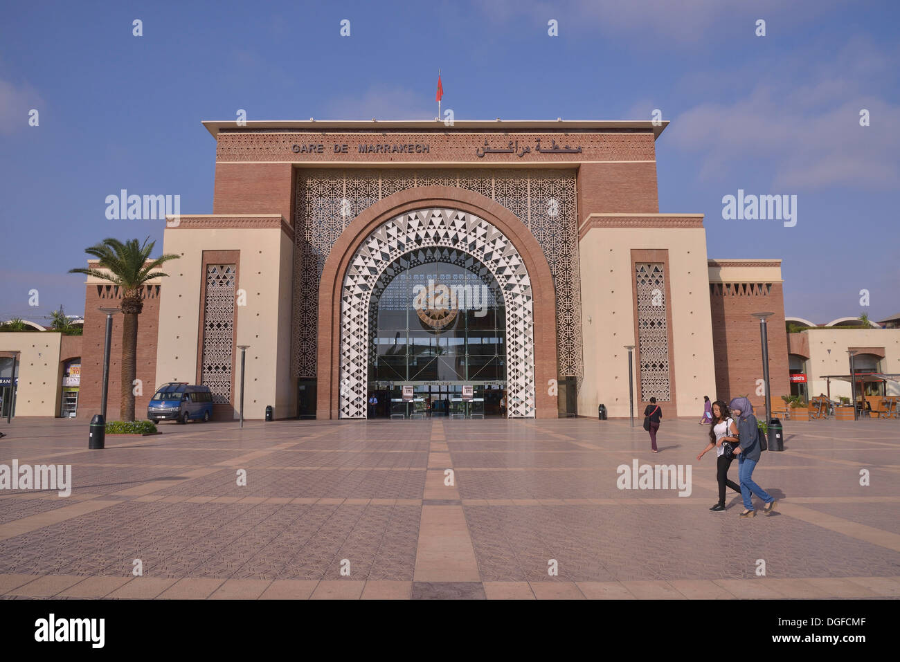 Gare de Marrakech, stazione ferroviaria, Marrakech, Marrakesh-Tensift-El Haouz regione, Marocco Foto Stock