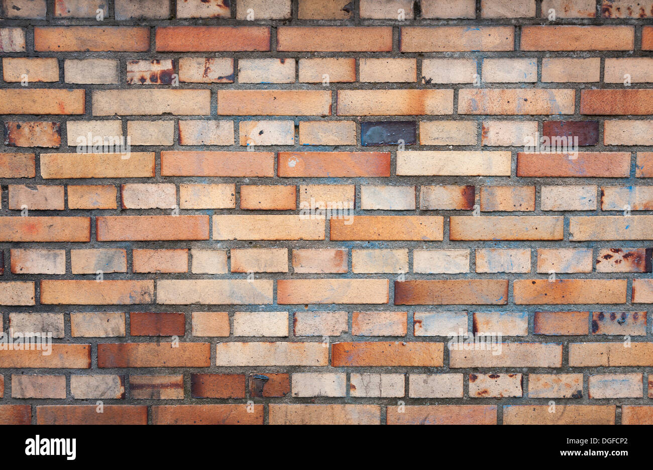 Muro di mattoni, muratura, centro città, Frankfurt am Main, Hesse, Germania Foto Stock