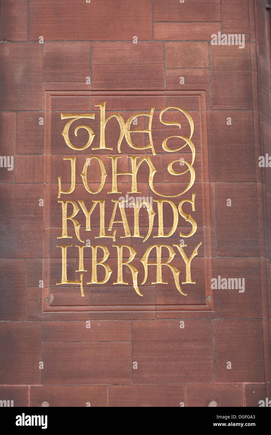 John Rylands Library, Deansgate, Manchester REGNO UNITO Foto Stock