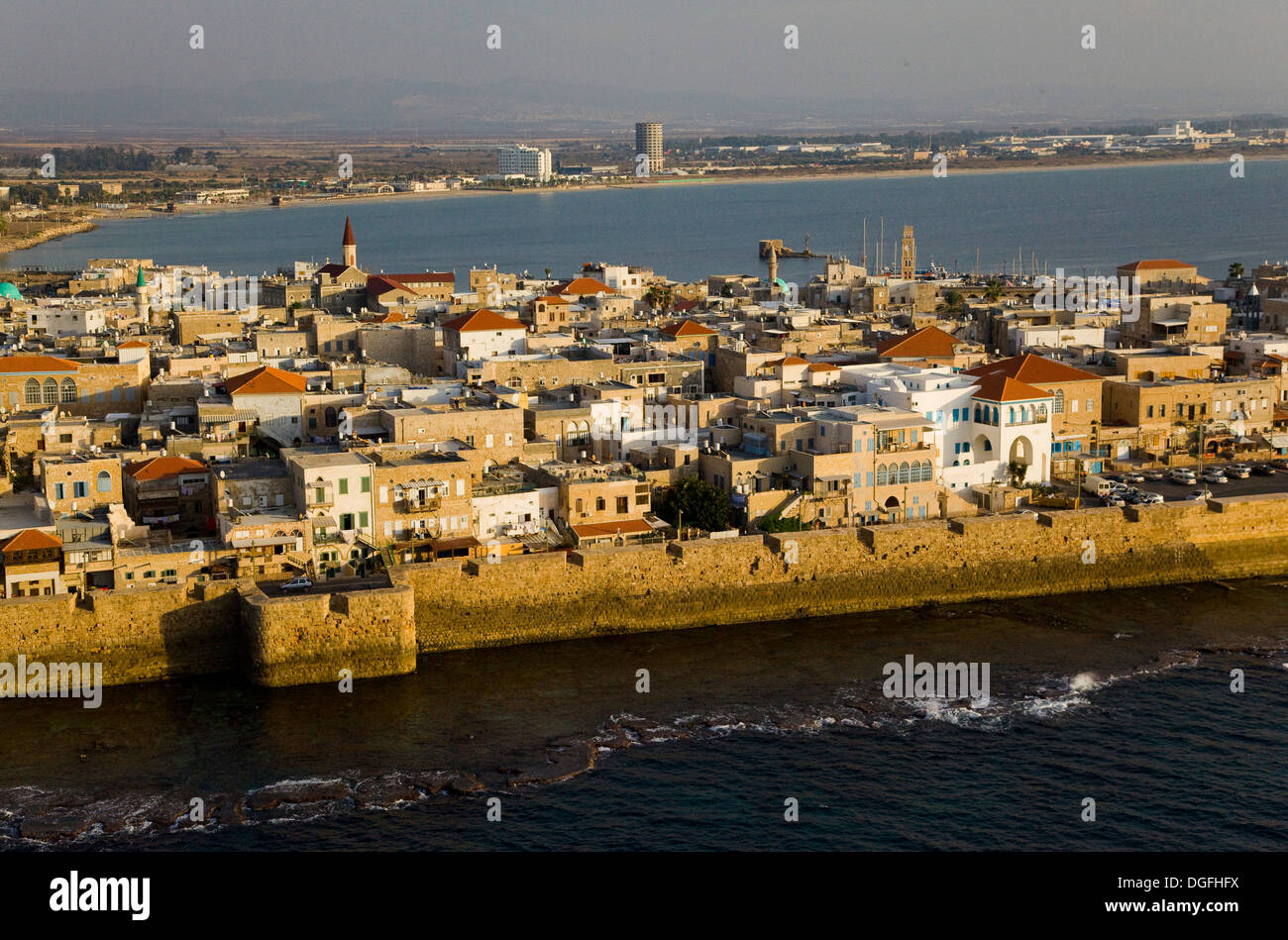 Una foto aerea di Acre città vecchia Foto Stock