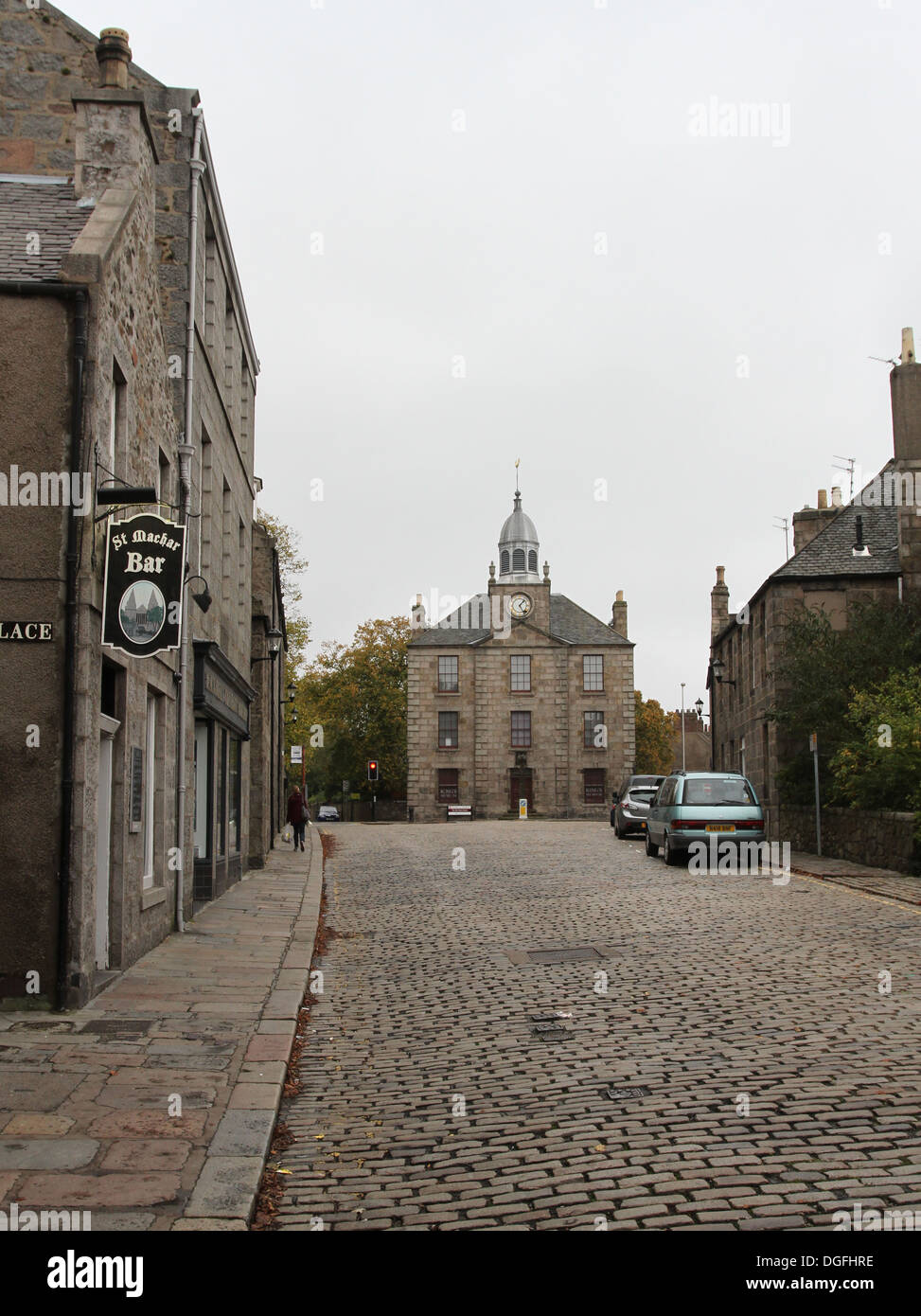 L'università di Aberdeen Street scene scozia ottobre 2013 Foto Stock